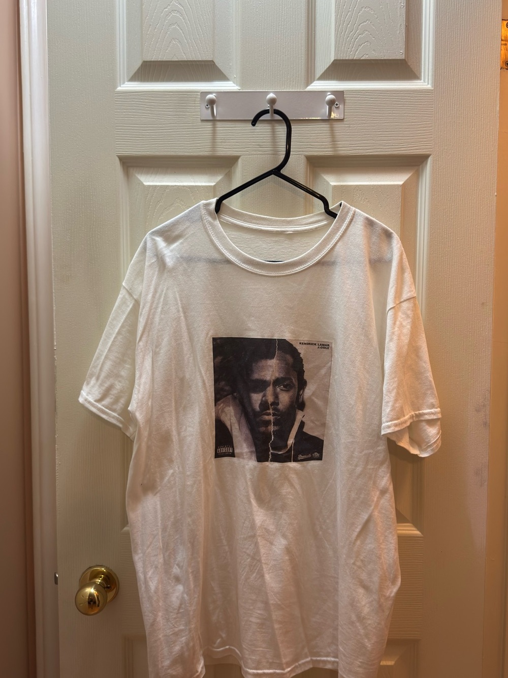 White Graphic Crewneck T-Shirt Kendrick Lamar & J. Cole